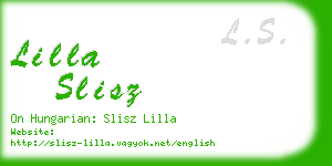 lilla slisz business card